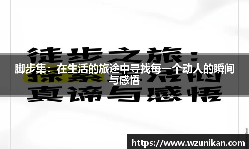 脚步集：在生活的旅途中寻找每一个动人的瞬间与感悟